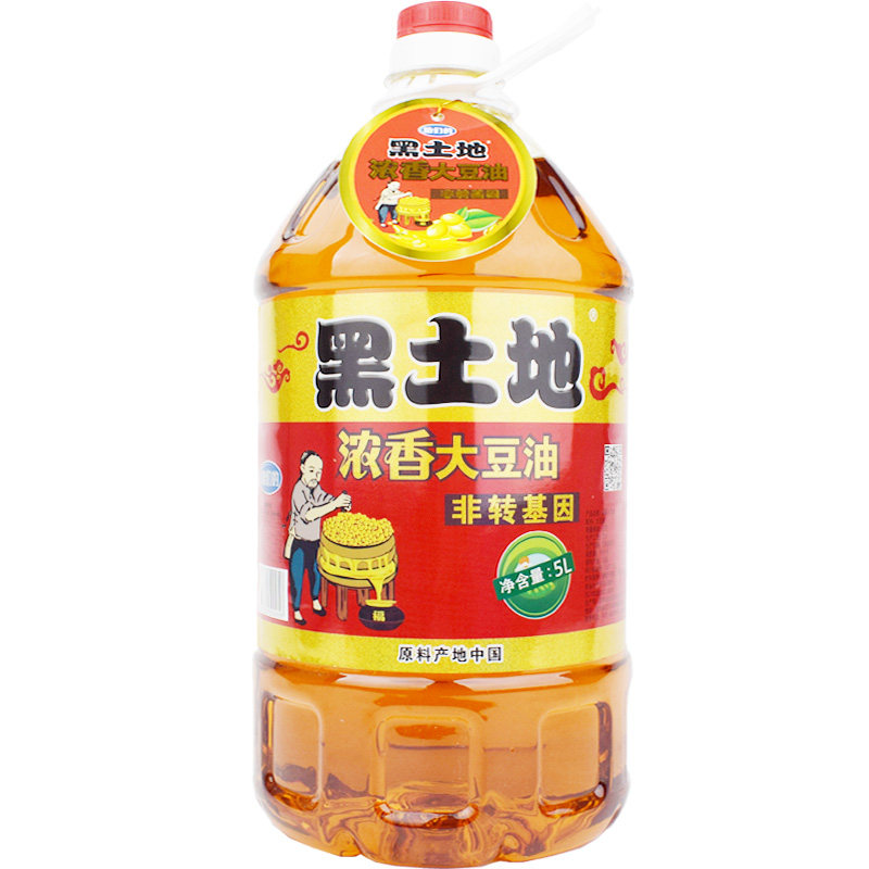 【阳光粮油】东北黑土地浓香大豆油5l 非转基因 食用油三级大豆油