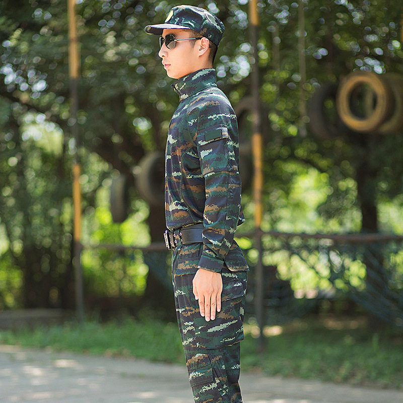虎斑迷彩服新款虎斑作训服野战豹纹迷彩套装男特种兵蛙服特价包邮
