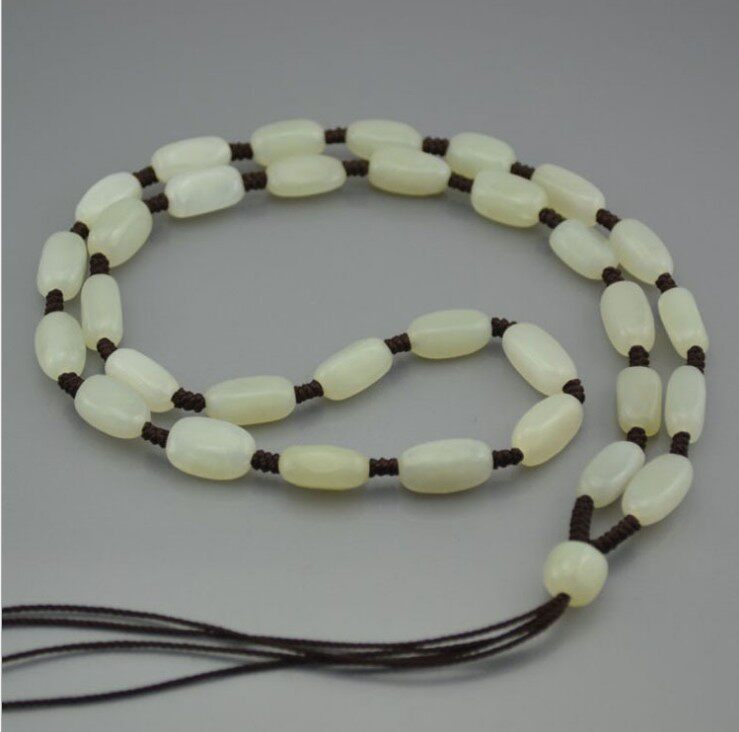 新疆和田玉项链随形原石玉器吊坠挂绳男女配链毛衣链现货全新