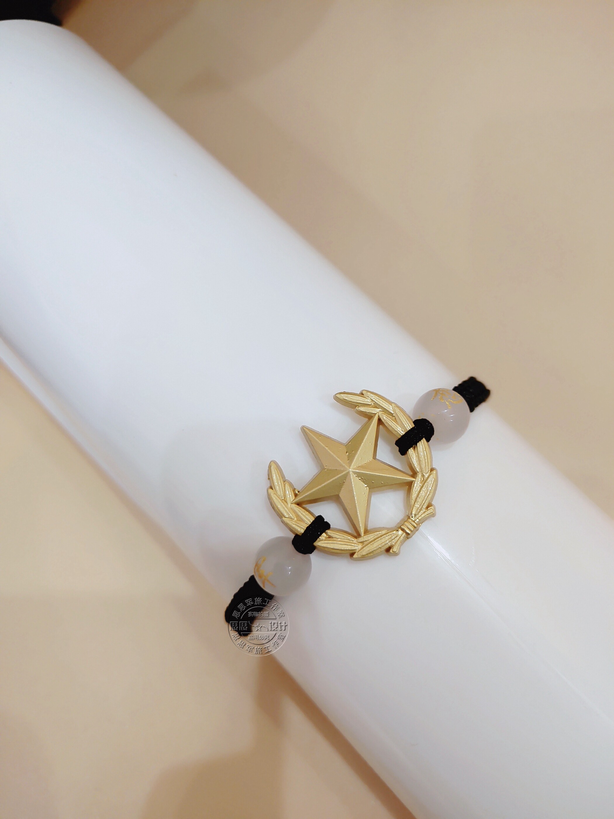 手工红绳编织领花手链 领花项链 军人兵哥兵恋军恋兵哥军嫂饰品