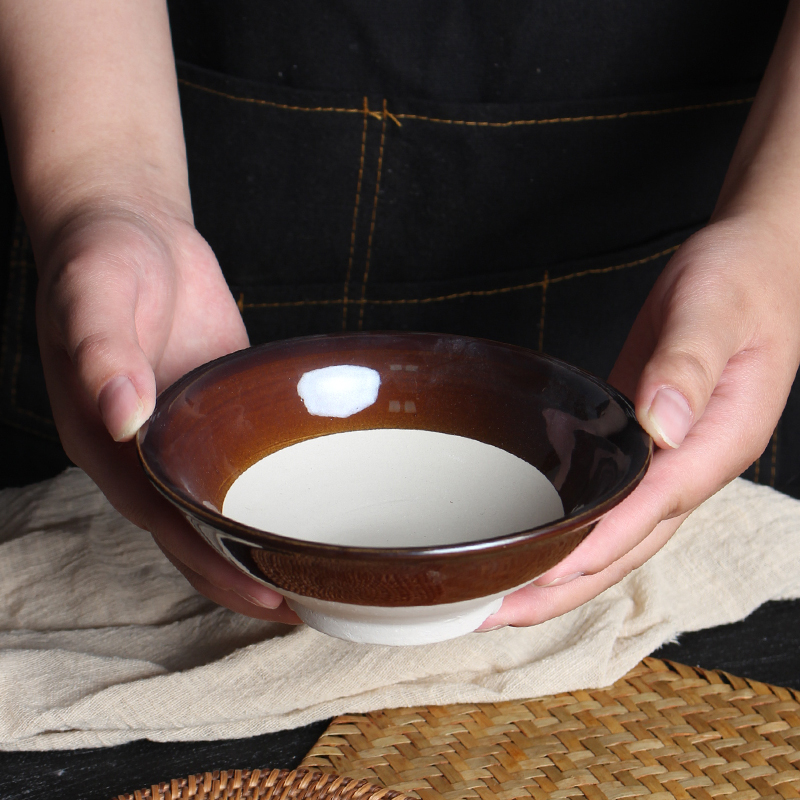 酒碗农家土碗水浒碗摔老式扣肉蒸碗复古粗陶碗