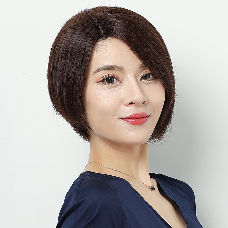 假发短发bobo头中波波圆脸网红修脸女短直发日常整顶假发