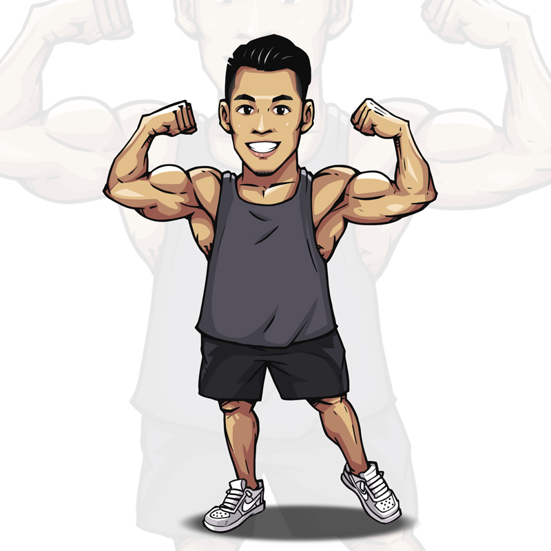 肌肉新版理疗私教手绘大全使用器械健身房抖音体育运动新