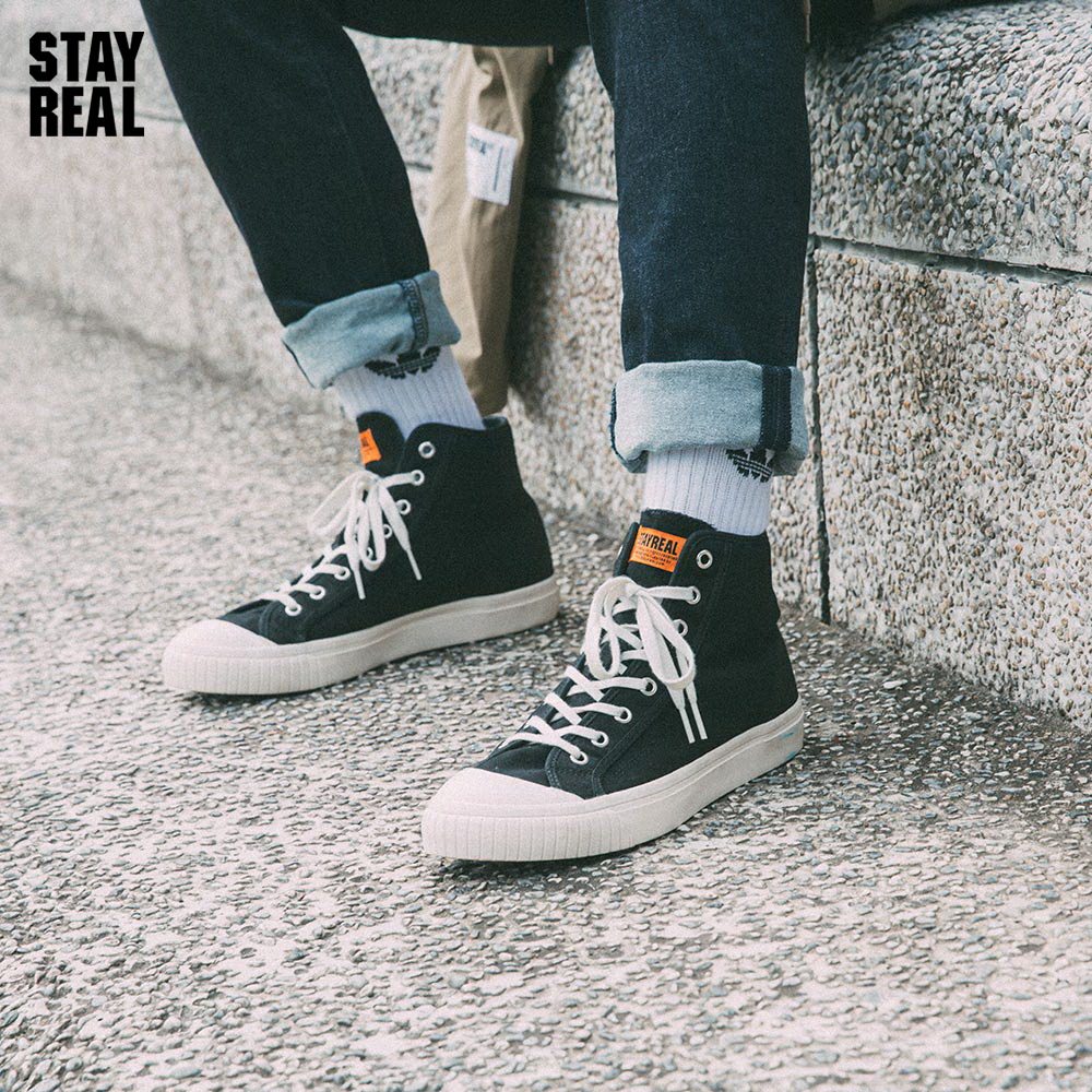 stayreal定番帆布饼干鞋-高筒低筒 卡其/黑/米白