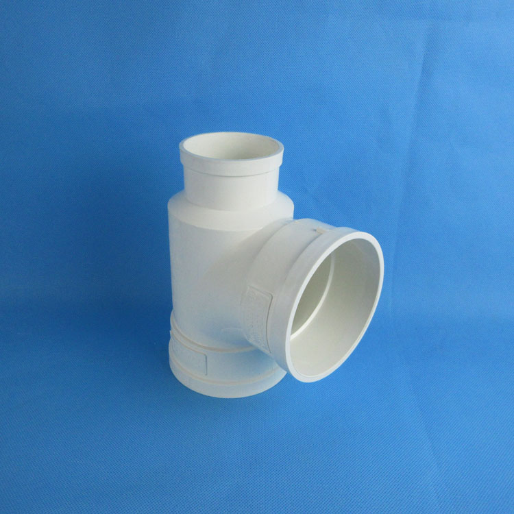 pvc配件异径变径110水管立体三通接头50大变小排水瓶口三头通中缩