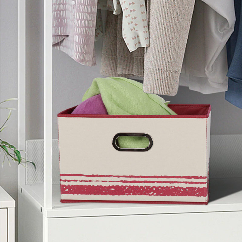 日式可折叠宿舍抽屉格子无盖玩具收纳布艺桌面桌面收纳盒