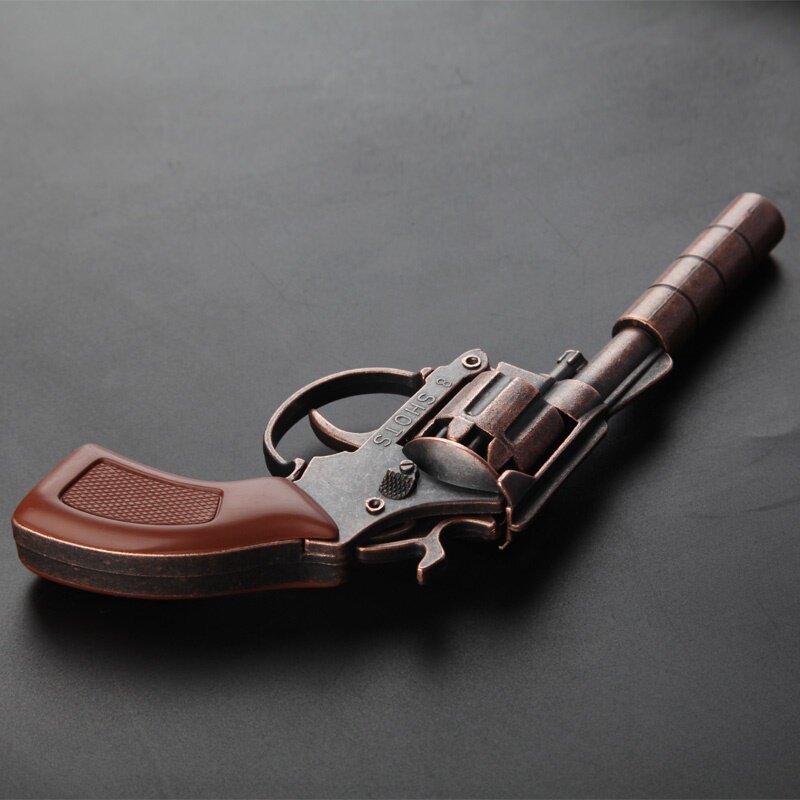 儿童打响金属左轮手枪玩具转轮手动怀旧老式配件其他玩具枪