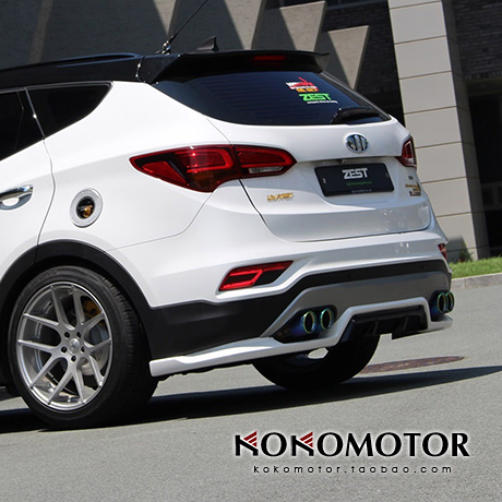 20172018现代新胜达santafe改装前杠杠底裙大包围汽车包围