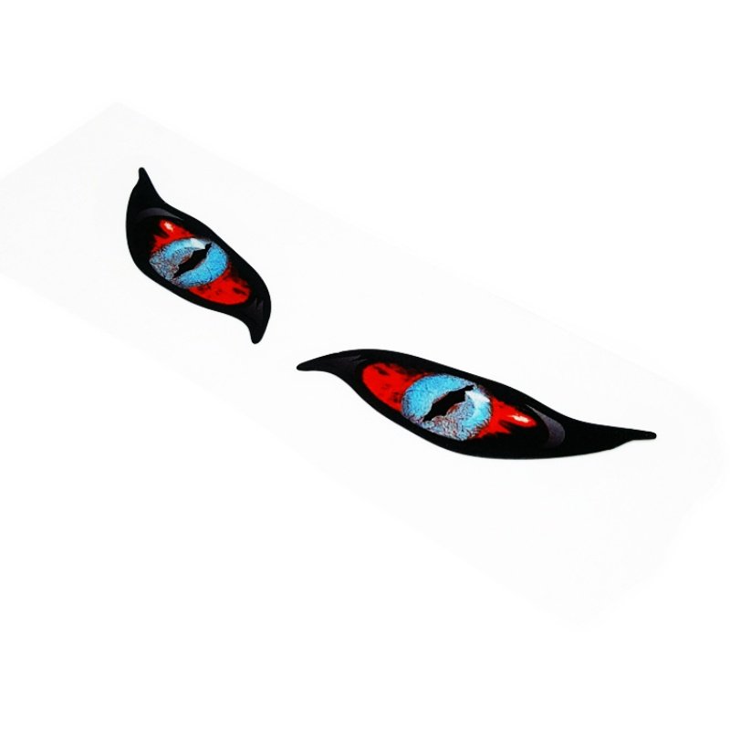 卡思个性图腾眼睛反光汽车电动摩托车车身车头汽车装饰贴