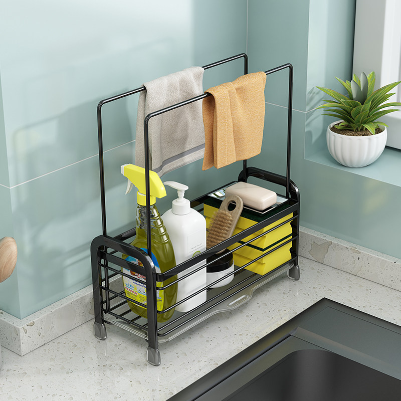 厨房抹布沥水架置物架收纳神器大全全好水槽洗碗厨房置物架