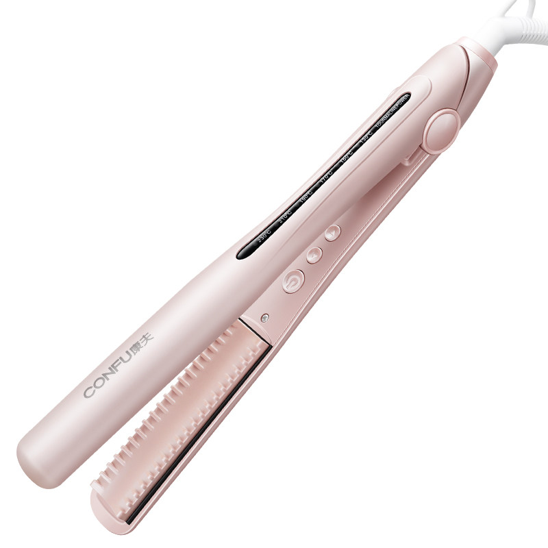 康夫直板夹卷发棒直发卷发两用神器水波纹刘海内扣拉直熨板kf536