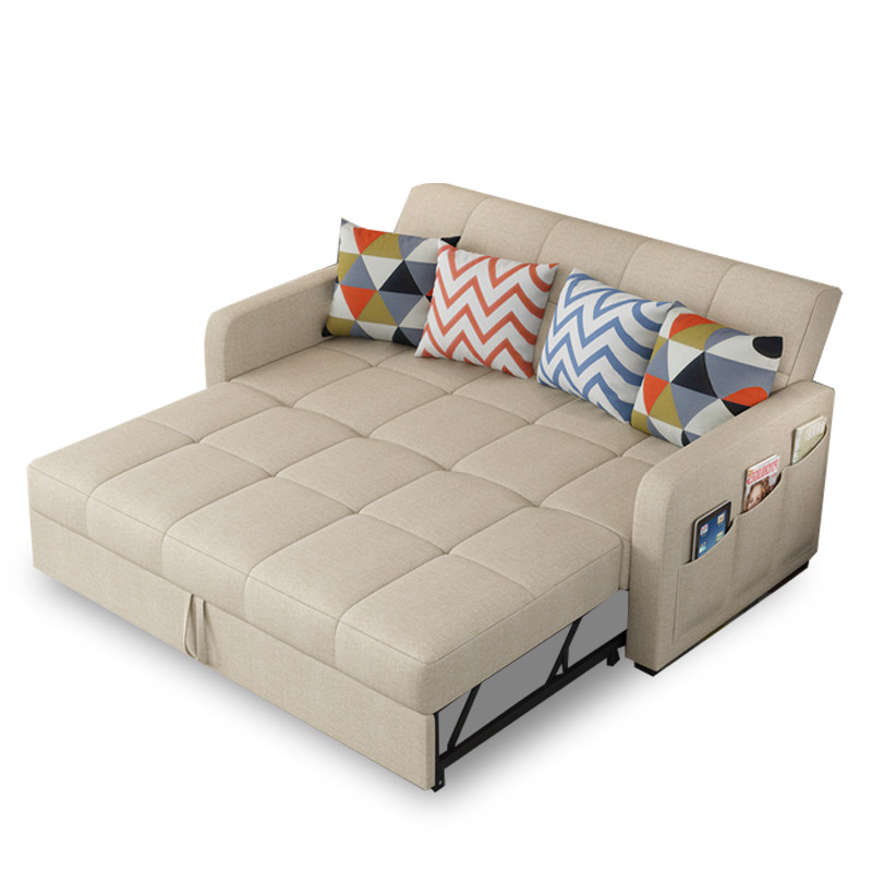 可折叠沙发床1.8小户型客厅双人1.5多功能现代布艺推拉两用2米