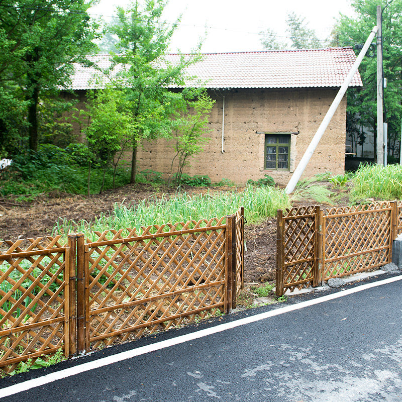 碳化防腐腐竹篱笆栅栏竹子围栏室外庭院户外大型篱笆