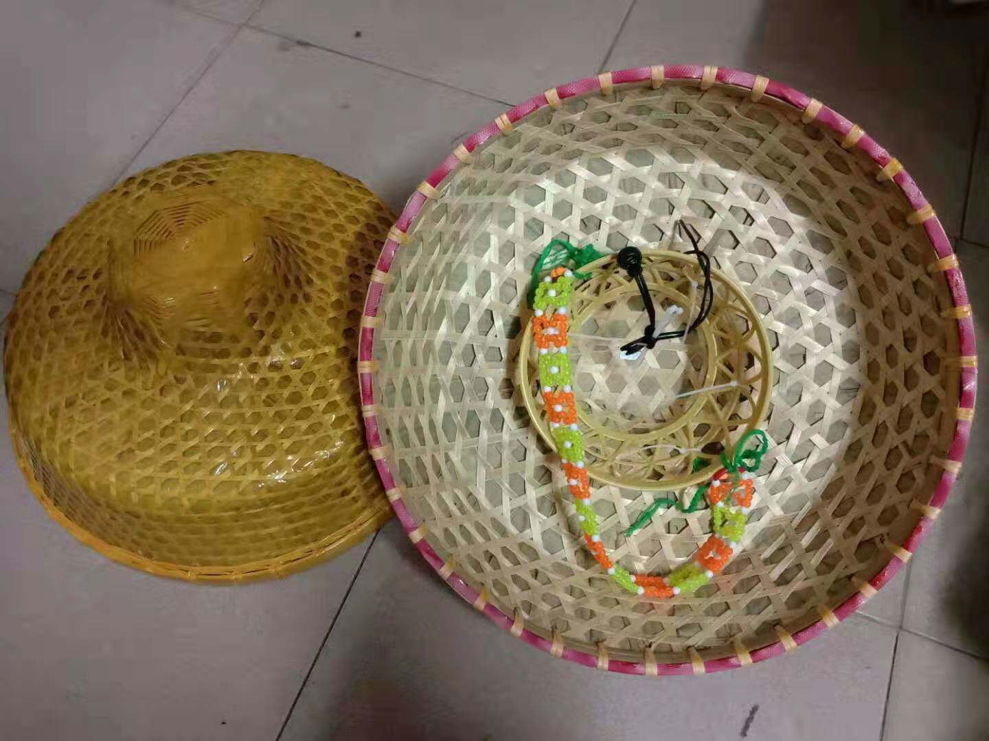 渔民帽子竹编海南遮阳斗笠手工旅行防雨防晒竹编