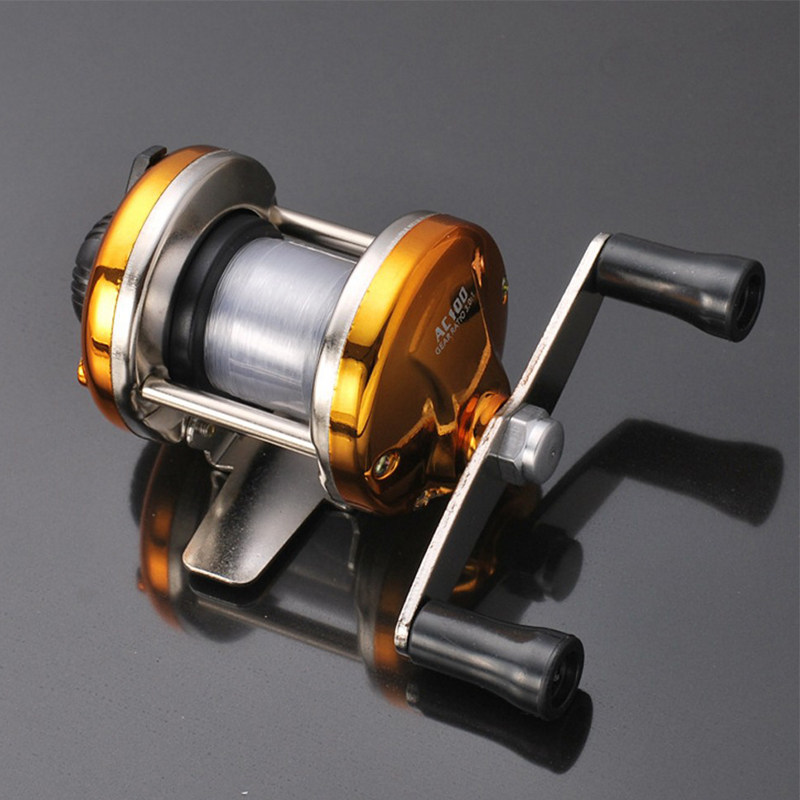 名古迷你型金属冰钓轮鼓式冬钓轮鱼线轮带横向轮卸鱼线轮