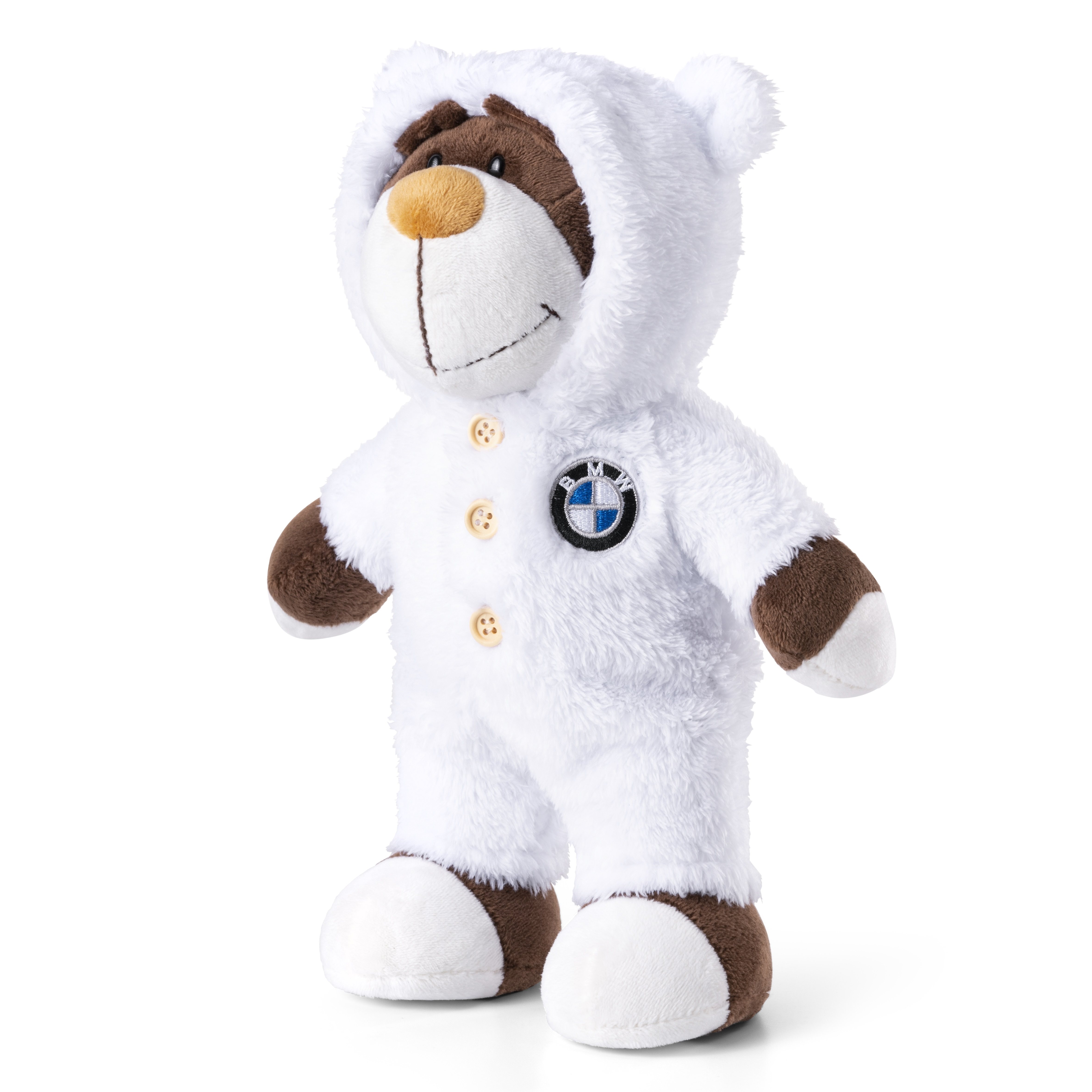 宝马白色男女装饰车尾摩托车摩托泰迪熊小熊bmw毛绒布艺类玩具