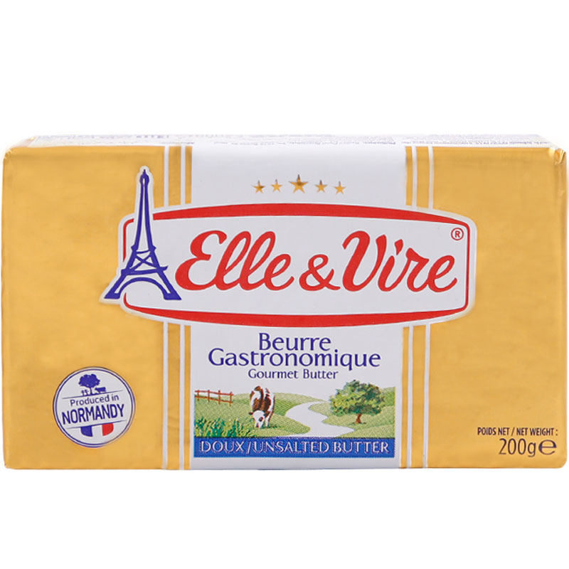 爱乐薇铁塔淡味黄油200g 动物性发酵牛奶油面包烘焙生酮原料23.