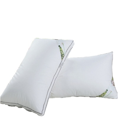 五星白色枕头记忆棉成人护颈椎枕芯全棉单人羽丝枕一只装特价包邮