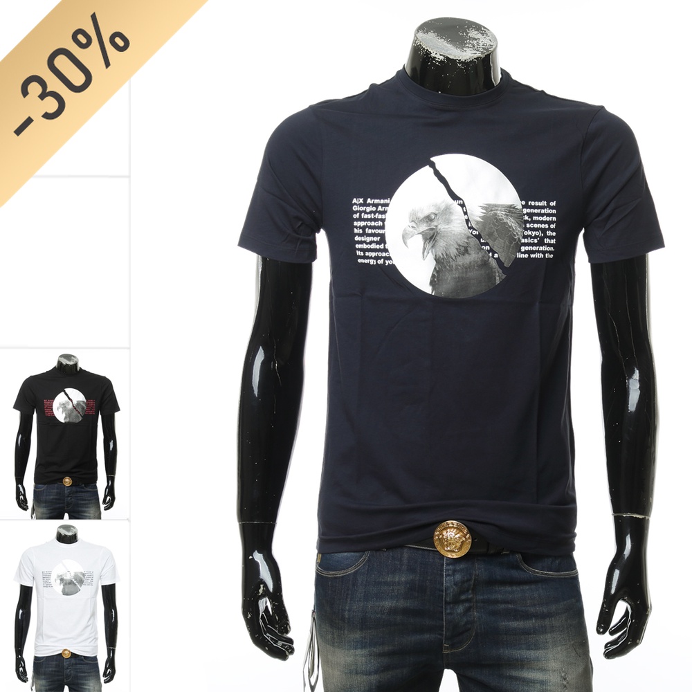 Armani Exchange AX 阿玛尼 男士 印花短袖圆领T恤 6GZTEQ ZJH4Z