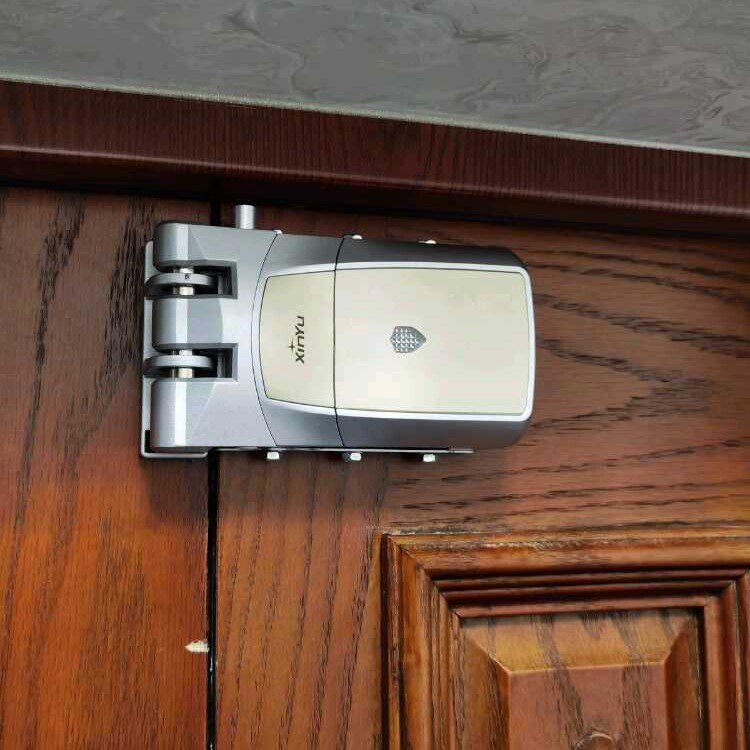 遥控隐形防盗门家用推拉门智能通用指纹密码锁室内智能门锁