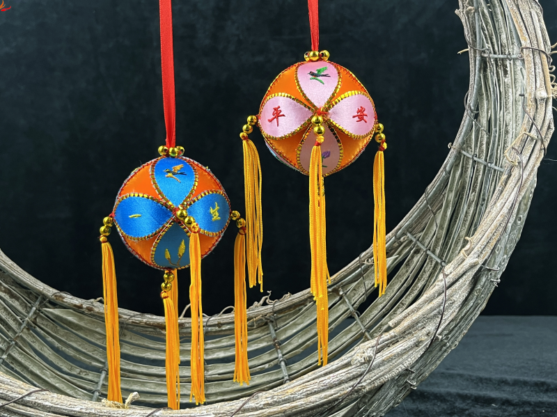 三月三绣球广西6cm广西壮族靖西旧州手工民族工艺壮绣