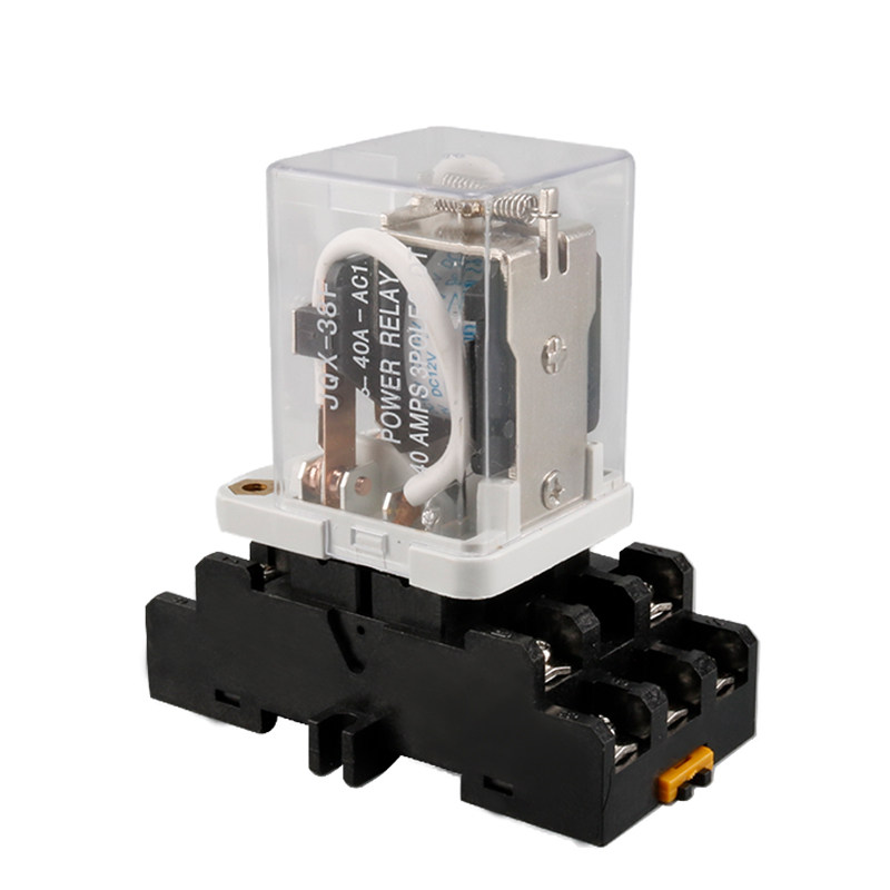 大功率中间电磁继电器电流底座24v直流12v交流电磁继电器