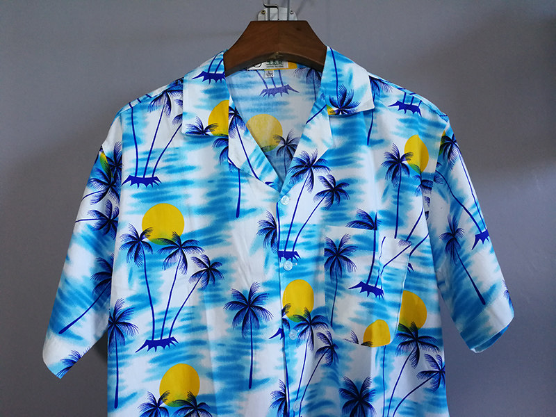 蓝椰海南岛男士衬衣沙滩三亚旅游度假服饰夏威夷衬衫衬衫