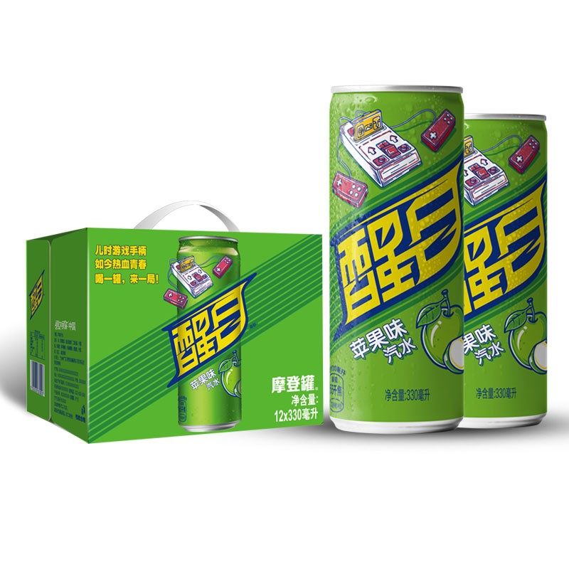 可口可乐醒目苹果味汽水330ml12罐礼盒装公司夏日团购福利