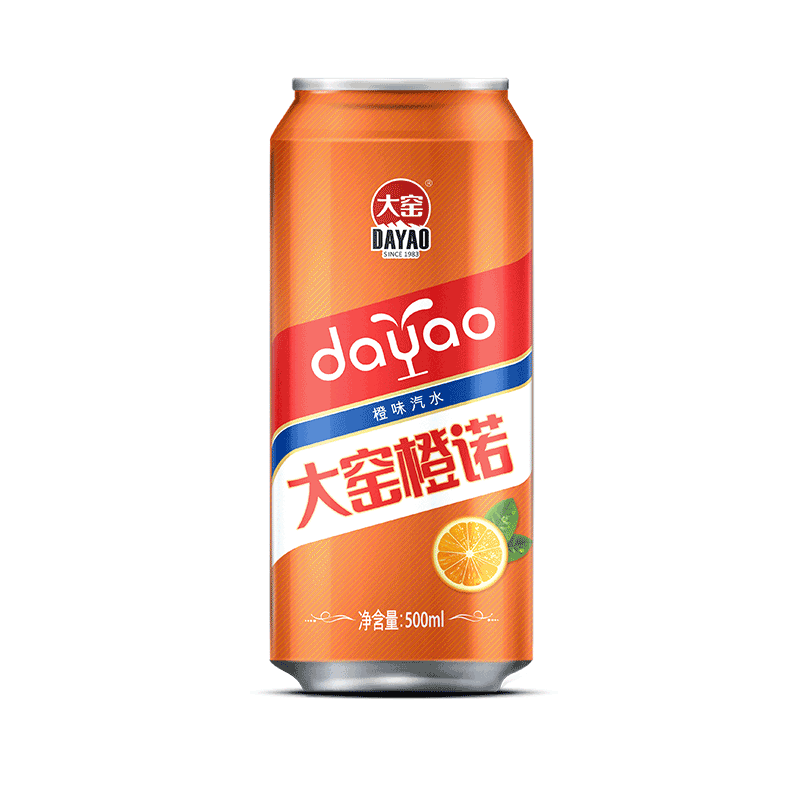 罐20 500ml 大窑嘉宾汽水网红饮料内蒙碳酸饮料果味橙味怀旧易拉罐
