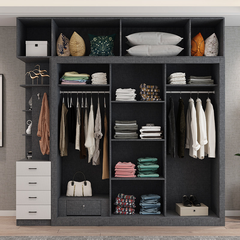 北欧轻奢18米2米小户户型现代简约板式卧室大衣衣柜