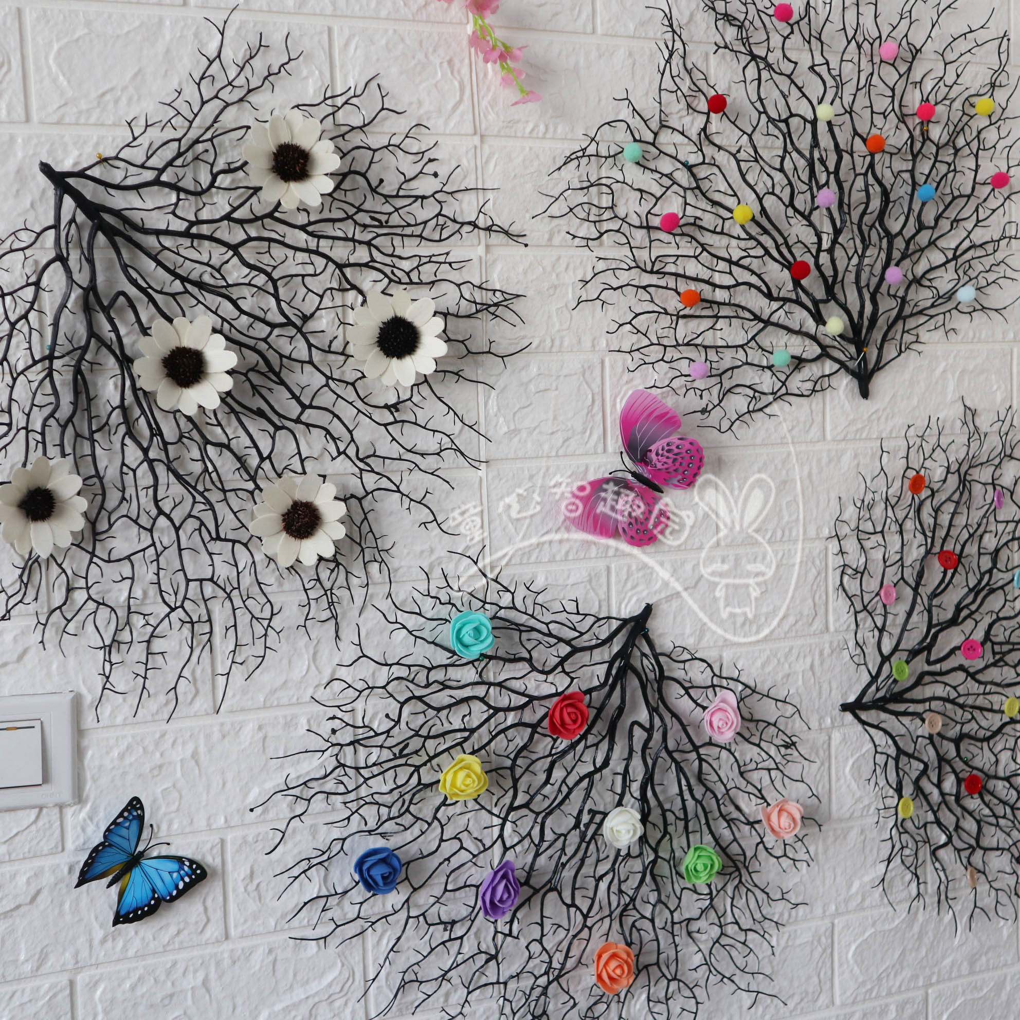 环境布置创意吊饰幼儿园背景背景墙墙面绿化装饰空中吊饰