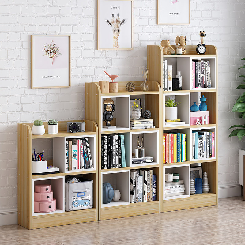 家用儿童儿童书书架落地学生客厅书柜墙体小型书架