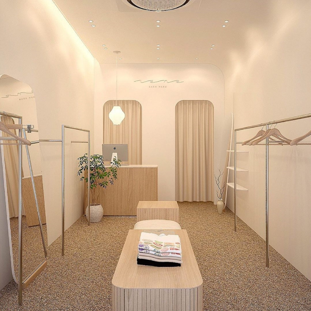 服装店衣架展示架落地式上墙壁挂式侧挂衣杆装修设计图女装店货架