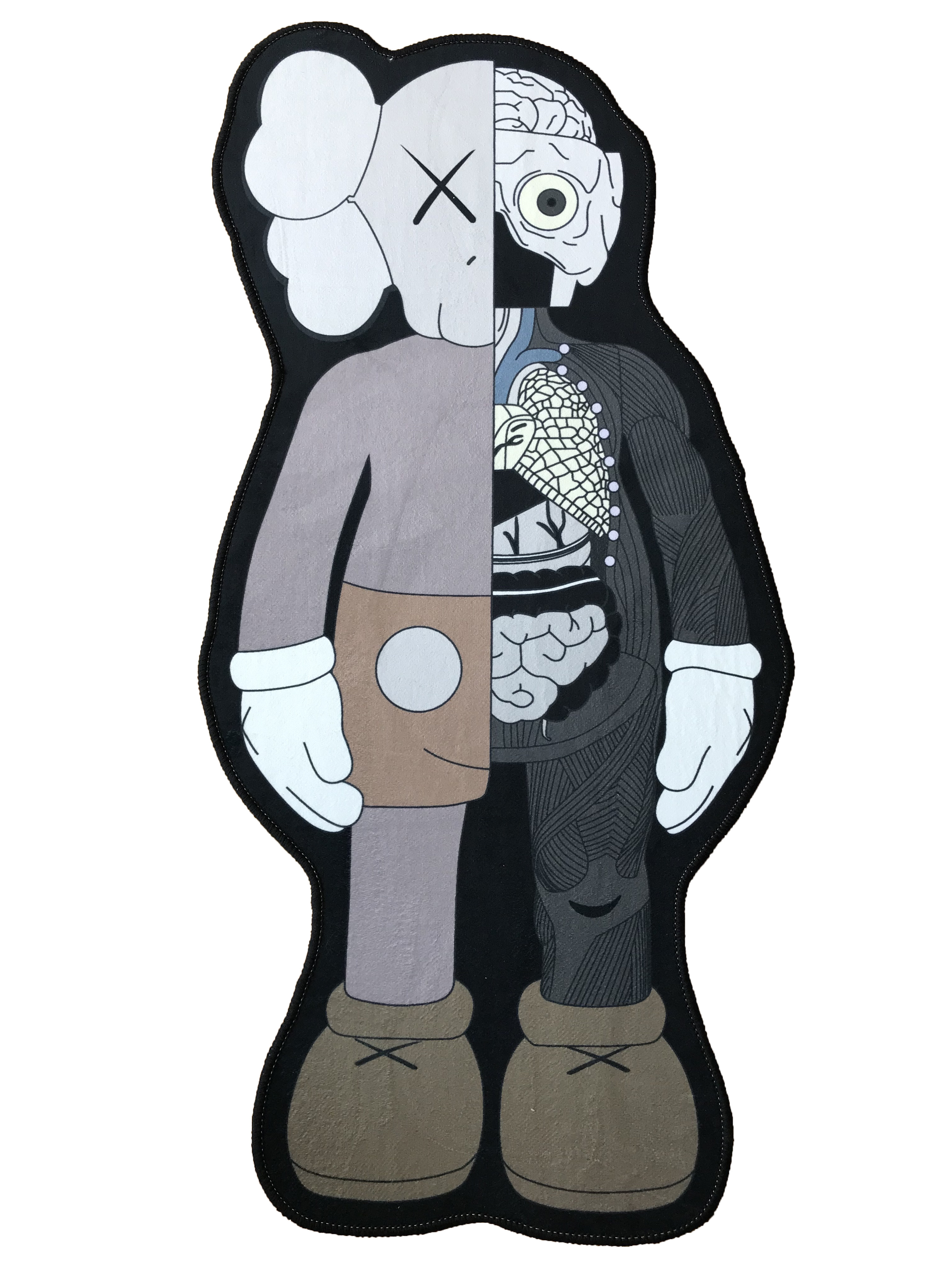 kaws地毯潮牌地垫创意艺术脚垫解剖潮流卡通地毯