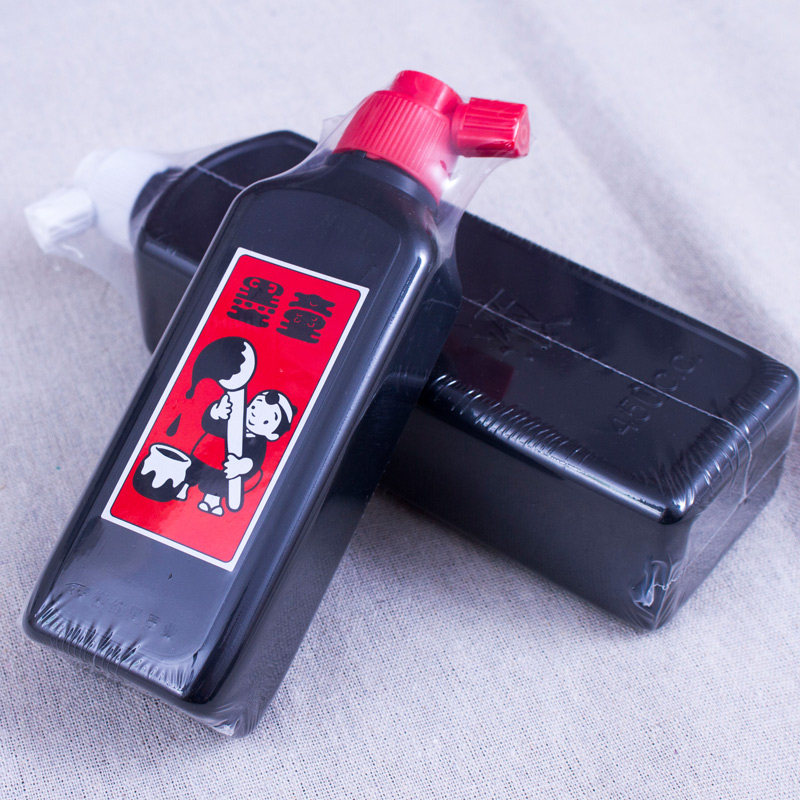 安徽红星墨液墨童墨汁大小小瓶毫升轻胶油烟文房墨汁