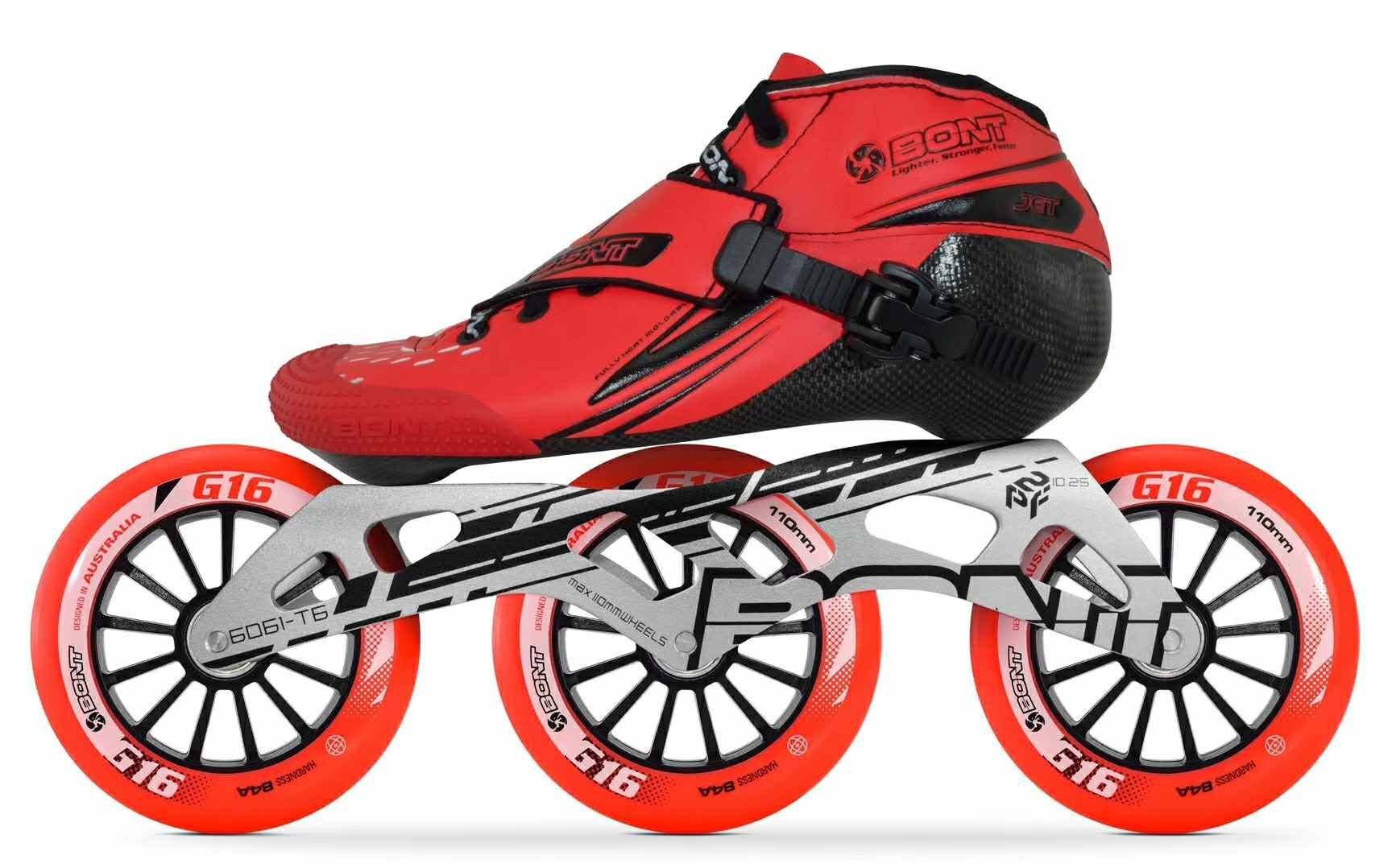 溜冰鞋正品bontjet速滑专业竞速男女轮滑直排直排轮