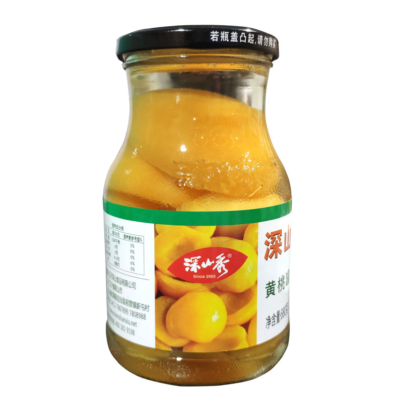 深山山秀黄桃罐头680g水蜜桃水果罐头孕妇甜品不加