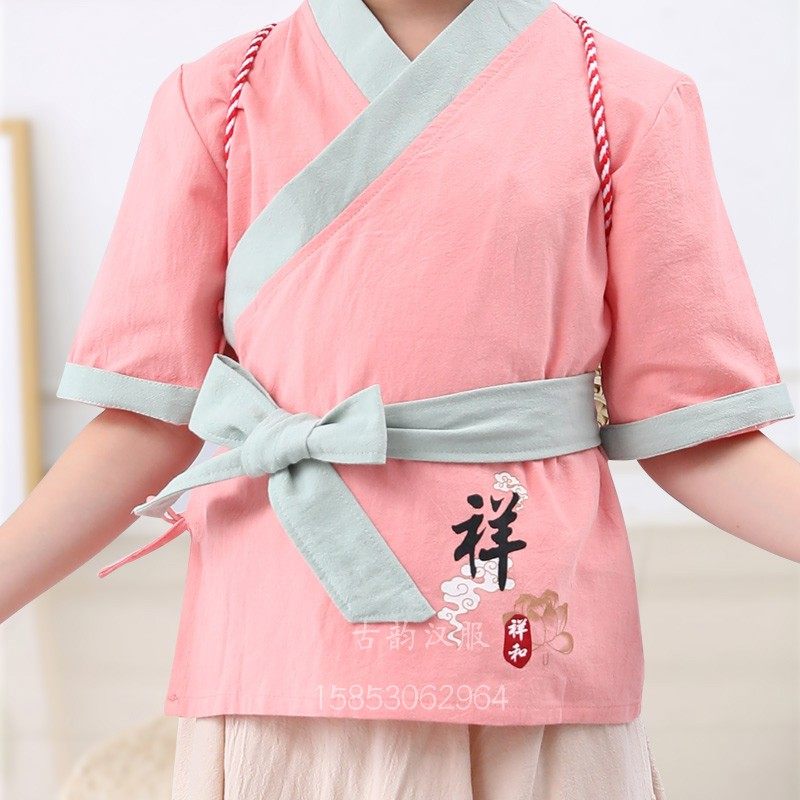 药童棉麻日常古装宝宝春秋夏季拍照服装幼儿儿童演出服