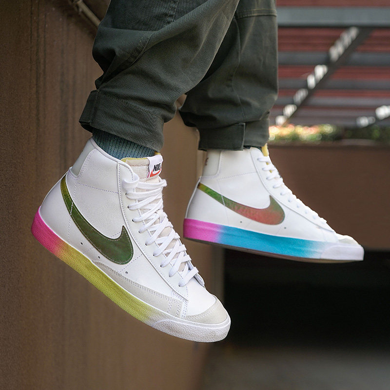 nikeblazermid耐克高帮开拓者镭射复古休闲板鞋男板鞋