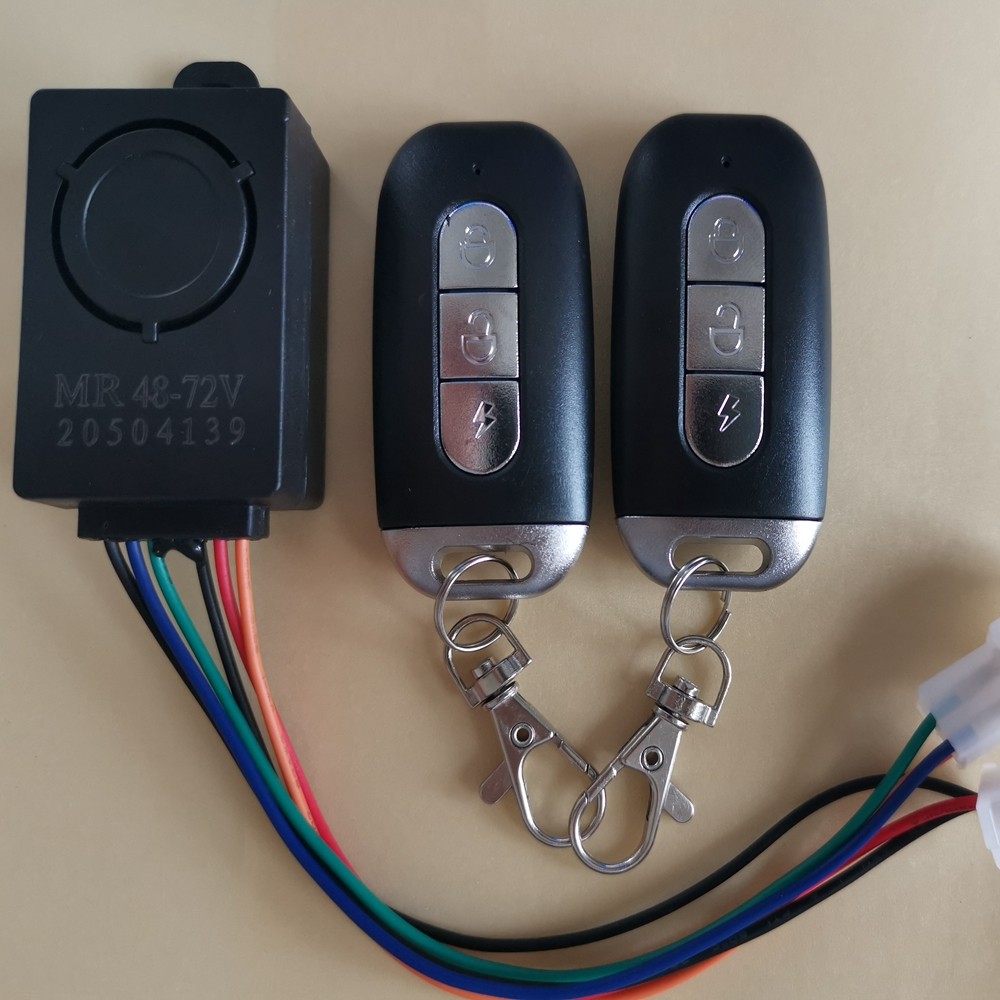 电动车电瓶防盗器钥匙启动电机摇控感应震动敏睿电动车报警器