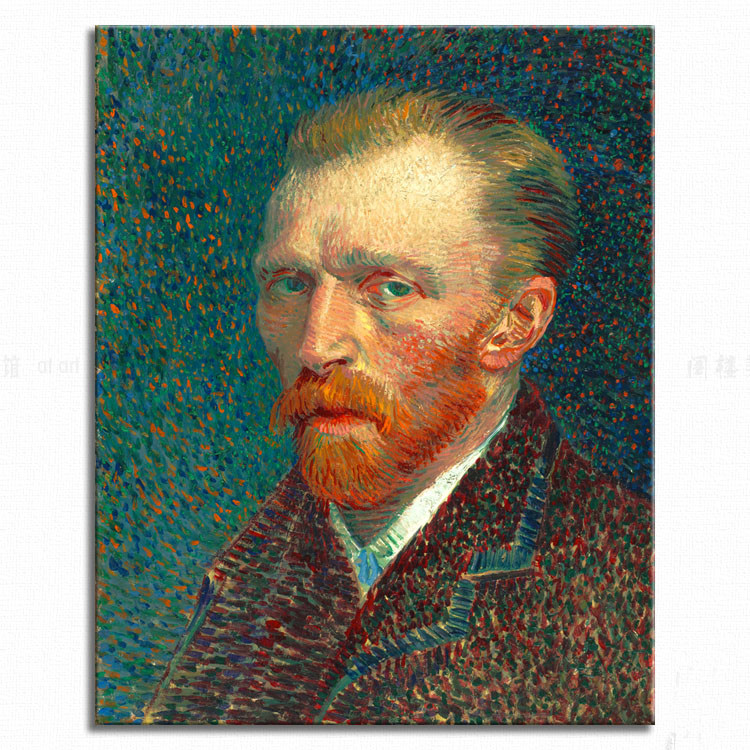 自画像vincentvangogh梵高装饰画印象派客厅书房电表现代装饰画