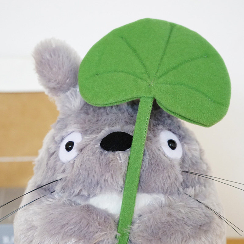 日本totoro周边玩偶宫崎骏原装正版荷叶龙猫公仔毛绒布艺类玩具