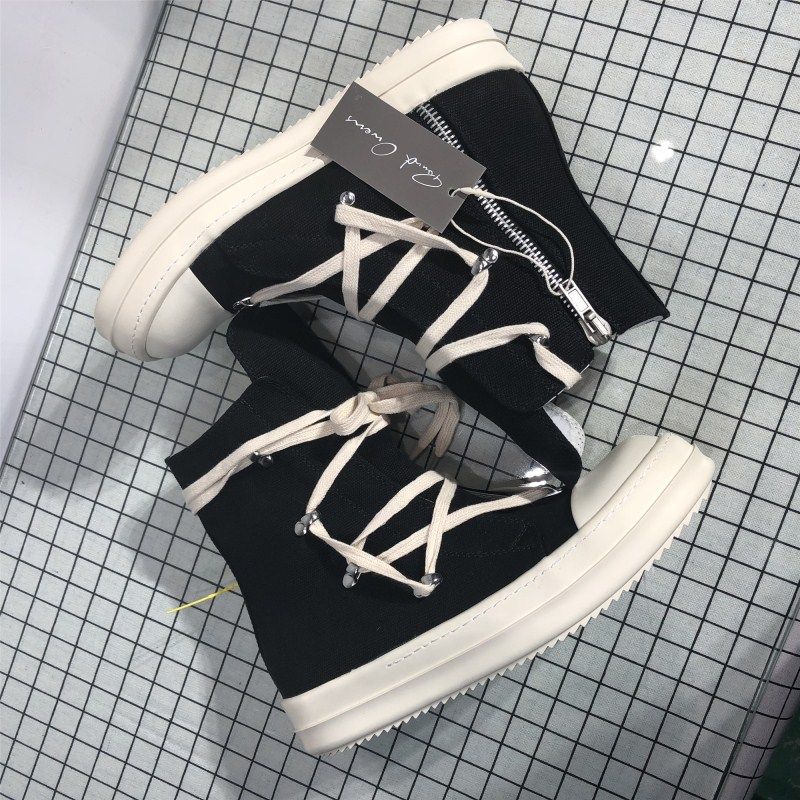 ro高帮帆布鞋子女2020年夏季新款厚底五芒星韩版潮高帮鞋