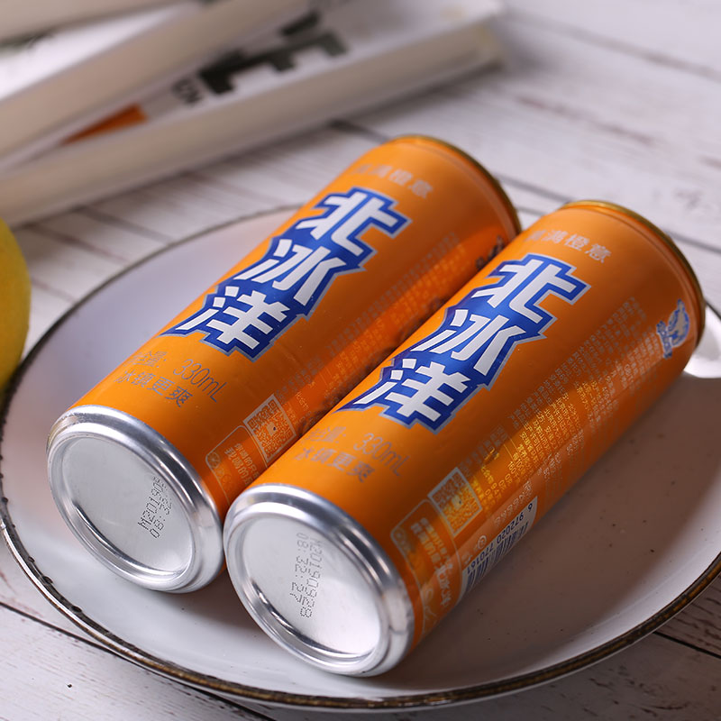 330ml24听老北京特产北冰洋橙汁网红汽水易拉罐装碳酸饮料