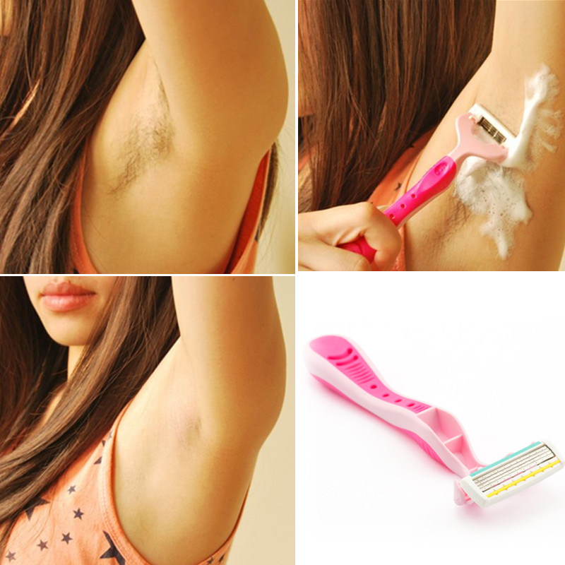 日本贝印刮毛刀原装5刀刃剃毛刀手动女 4刀刃腋毛私处腿部腋毛刀