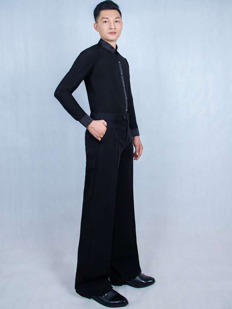 男士摩登国标舞舞蹈交谊舞拉丁舞广场舞恰恰口袋跳舞拉丁舞下装