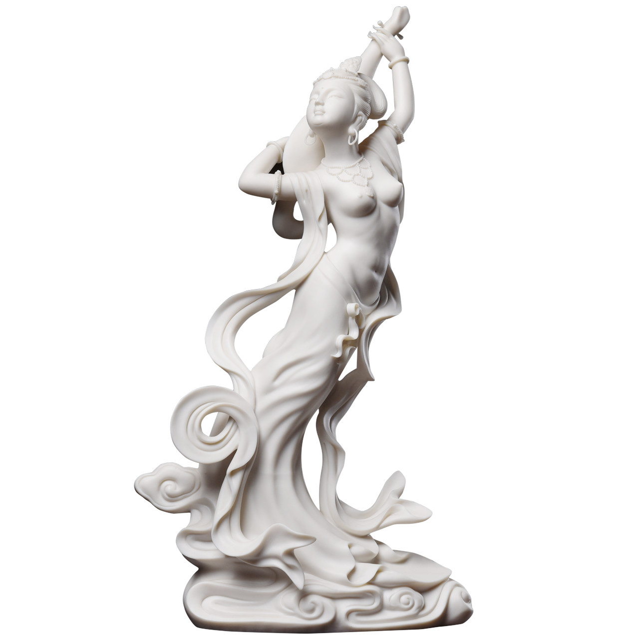 东方泥土敦煌飞天人物摆件德化白瓷雕塑雕塑艺术艺术品摆件