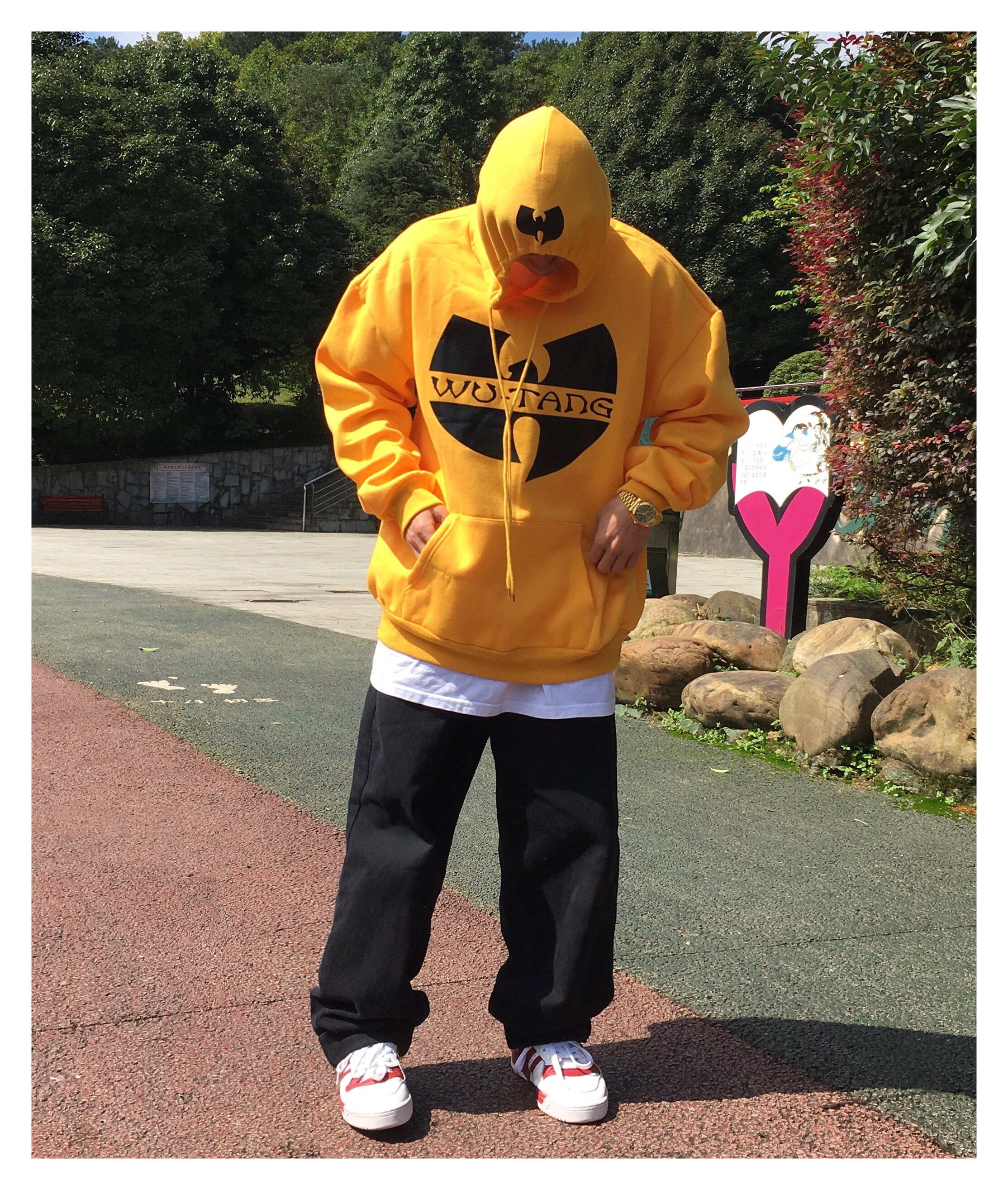 美式oldschool武当bboy说唱hiphop宽松街舞wutangclan连帽卫衣