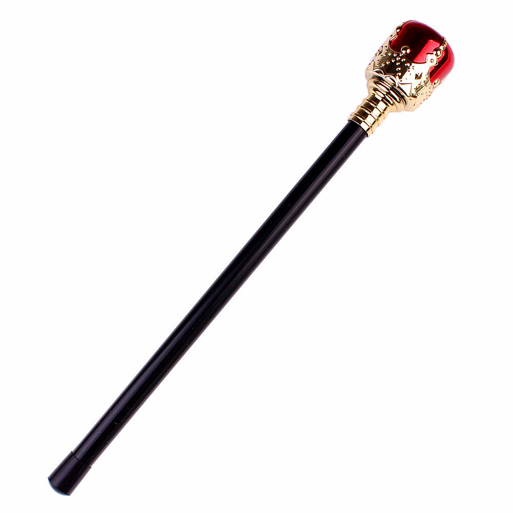 28g万圣节吸血鬼骷髅头权杖女国王手杖皇后红宝石权杖女王权杖