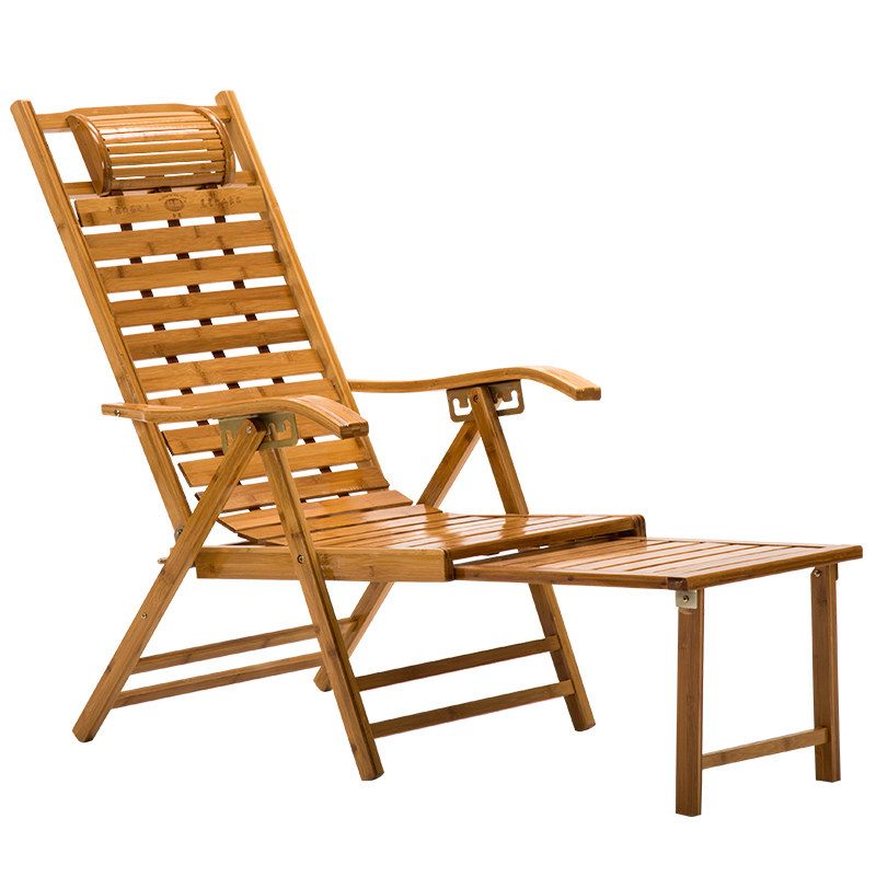 晨星竹躺椅折叠椅简易折叠成人加厚老人午睡椅 午休阳台椅竹凉椅